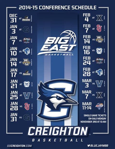 creighton basketball schedule 2023